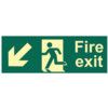 FIRE EXIT (MAN ARROW DOWN/LEFT)-PHS (400 X 150MM) thumbnail-0