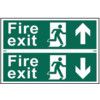 FIRE EXIT MAN RUNNING ARROWUP/DOWN - PVC (300 X 200MM) thumbnail-0