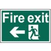 FIRE EXIT RUNNING MAN ARROW LEFT- PVC (600 X 400MM) thumbnail-0