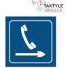 TELEPHONE GRAPHIC ARROW RIGHT -TAKTYLE (150 X 150MM) thumbnail-0