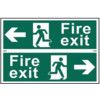 FIRE EXIT MAN RUNNING ARROWLEFT/RIGHT - PVC (300 X 200MM) thumbnail-0