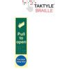 PULL TO OPEN / FIRE DOOR KEEPSHUT- TAKTYLEPH (75 X 300MM) thumbnail-0