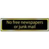 NO FREE NEWSPAPERS OR JUNK MAIL -POL (200 X 50MM) thumbnail-0