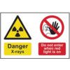 DANGER X-RAYS DO NOT ENTER WHEN RED LIGHT IS ON - PVC (300X200MM) thumbnail-0