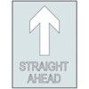 STRAIGHT AHEAD (WITH ARROW UP)STENCIL - 600 X 800MM thumbnail-0