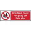 CHILDREN MUST NOT PLAY ON THISSITE - SAV (300 X 100MM) thumbnail-0