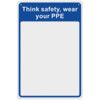 SAFETY MIRROR:  THINK SAFETY, WEAR YOUR PPS - MIR (200 X 300MM) thumbnail-0