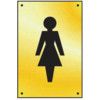 LADIES GRAPHIC DOOR PLATE -PB(100 X 150MM) thumbnail-0