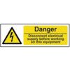 DANGER DISCONNECT ELECTRICAL SUPPLY BEFORE - SAV (300 X 100MM) thumbnail-0