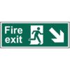 FIRE EXIT (MAN ARROW DOWN/RIGHT)- SAV (600 X 200MM) thumbnail-0