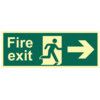 FIRE EXIT (MAN ARROW RIGHT) -PHS(400 X 150MM) thumbnail-0