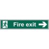 FIRE EXIT (MAN ARROW RIGHT) -RPVC(750 X 150MM) thumbnail-0