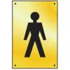 GENTLEMEN GRAPHIC DOOR PLATE -PSS(100 X 150MM) thumbnail-0