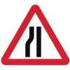 ROAD NARROWS NEARSIDE - CLASSICROLL UP TRAFFIC SIGN (600MM TRI) thumbnail-0