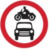 450MM DIA.DIBOND 'MOTOR VEHICLES PROHIBITED' ROADSIGN(W/O CHANNEL) thumbnail-0