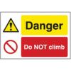 QUARRY SIGN: DANGER DO NOT CLIMB-FMX (600 X 400MM) thumbnail-0