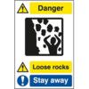 QUARRY SIGN: LOOSE ROCKS /STAYAWAY - FMX (400 X 600MM) thumbnail-0