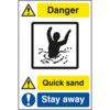 QUARRY SIGN: QUICK SAND /STAYAWAY - DIB (400 X 600MM) thumbnail-0