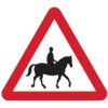 600MM TRI.DIBOND 'ACCOM.HORSES PONIES AHEAD' ROADSIGN(W/O CHANNEL) thumbnail-0