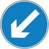 KEEP LEFT ARROW - CLASSIC ROLL UPTRAFFIC SIGN (600MM) thumbnail-0