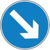 KEEP RIGHT ARROW - CLASSIC ROLLUP TRAFFIC SIGN (600MM) thumbnail-0