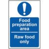 FOOD PREPARATION AREA RAW FOODONLY - RPVC (100 X 150MM) thumbnail-0