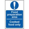 FOOR PREPARATION AREA COOKED FOODONLY - RPVC (150 X 100MM) thumbnail-0