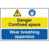 DANGER CONFINED SPACE / WEAR BREATHING APPARATUS - PVC (600X400MM) thumbnail-0