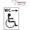 DISABLED WC ARROW RIGHT -TAKTYLE(150 X 225MM) thumbnail-0