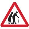 600MM TRI. DIBOND 'FRAIL DISABLED PEDESTRIANS' ROADSIGN(W CHANNEL) thumbnail-0