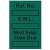 SAFE WORKING LOAD MINI TAG INSERT- GREEN (PK-20) thumbnail-0