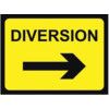 600 X 450MM Ã‚Â TEMPORARY SIGN -DIVERSION (ARROW RIGHT) thumbnail-0