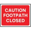 1050 X 750MM Ã‚Â TEMPORARY SIGN -CAUTION FOOTPATH CLOSED thumbnail-0