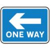 600X450MM DIBOND 'ONE WAY LEFT AR ROW' ROAD SIGN (WITHOUT CHANNEL) thumbnail-0