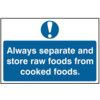 ALWAYS SEPARATE STORE RAW FOODSFR OM COOKED FOODS-PVC(300X200MM) thumbnail-0