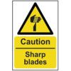 CAUTION SHARP BLADES - RPVC (200X300MM) thumbnail-0