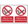 THIS IS A NO SMOKING AREA -PVC(300 X 200MM) thumbnail-0