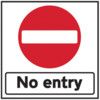 600 X 600MM TEMPORARY SIGN &FRAME- NO ENTRY thumbnail-0