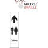 TOILETS (GENTS / LADIES GRAPHIC)ARROW UP - TAKTYLE (75 X 300MM) thumbnail-0