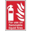 FOR USE ON ALL FLAMMABLE LIQUIDFIRES - PVC (200 X 300MM) thumbnail-0