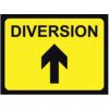 1050 X 750MM Ã‚Â TEMPORARY SIGN &FRAME - DIVERSION (ARROW UP) thumbnail-0