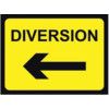 1050 X 750MM Ã‚Â TEMPORARY SIGN -DIVERSION (ARROW LEFT) thumbnail-0