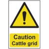 CAUTION CATTLE GRID - PVC (200X300MM) thumbnail-0