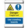 DANGER FRAGILE ROOF USE CRAWLINGBOARDS - BAN (670 X 1000MM) thumbnail-0