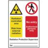 RADIATION CONTROLLED AREA NOENTRY... - PVC (200 X 300MM) thumbnail-0