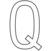 50MM WHITE VINYL - CHARACTER 'Q'(PK-10) thumbnail-0