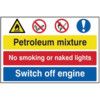 PETROLEUM MIXTURE / NO SMOKING /S WITCH OFF ENGINE-PVC(600X400MM) thumbnail-0