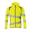 ACCELERATE SAFE HOODIE WITH ZIPPER HI-VISYELLOW/BLACK (XS) thumbnail-0