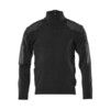 NANTERRE KNITTED JUMPER WITH HALF ZIP BLACK (S) thumbnail-0