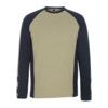 UNIQUE BIELEFELD T-SHIRT, LONG-SLEEVEDLIGHT KHAKI/BLACK (XS) thumbnail-0